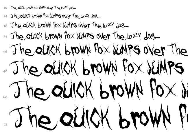 Frank Knows font waterfall